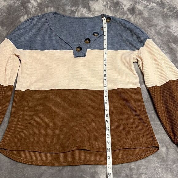 WOMEN’S waffle style long sleeve shirt - Picture 4 of 6